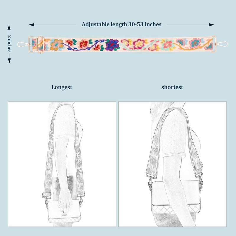 chushui Store Knit Purse Strap,Replacement Crossbody Wide Adjustable Shoulder Strap for Bag Handbag - Image 2
